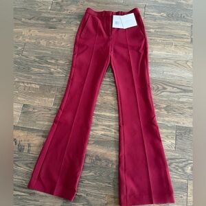 Victoria Beckham Burgundy Flare Pants